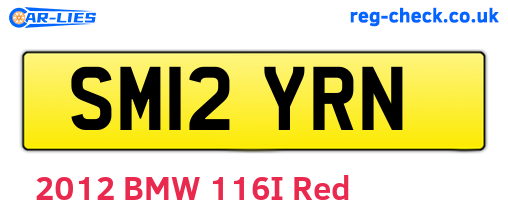 SM12YRN are the vehicle registration plates.
