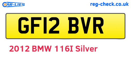 GF12BVR are the vehicle registration plates.