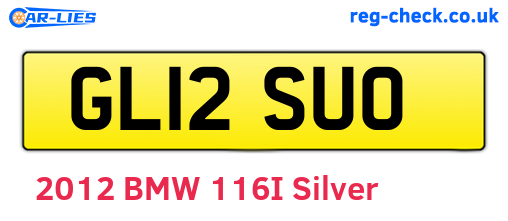 GL12SUO are the vehicle registration plates.
