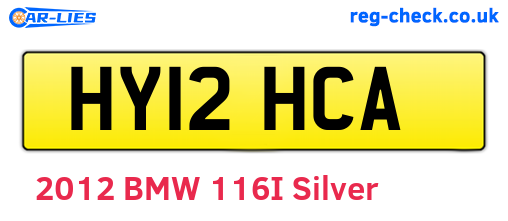 HY12HCA are the vehicle registration plates.