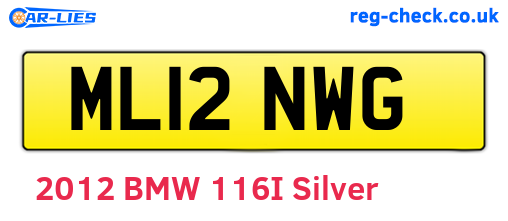 ML12NWG are the vehicle registration plates.