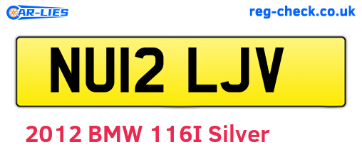 NU12LJV are the vehicle registration plates.