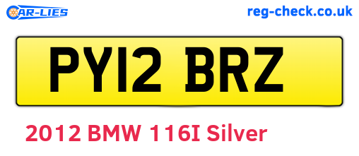 PY12BRZ are the vehicle registration plates.