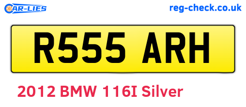 R555ARH are the vehicle registration plates.