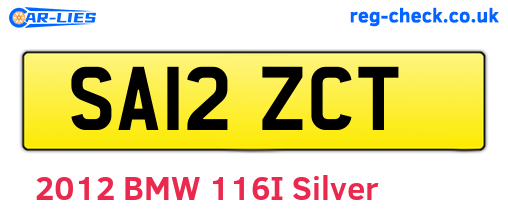 SA12ZCT are the vehicle registration plates.