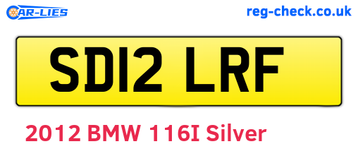 SD12LRF are the vehicle registration plates.