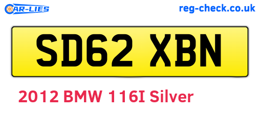 SD62XBN are the vehicle registration plates.
