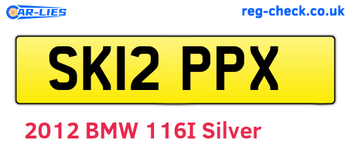 SK12PPX are the vehicle registration plates.