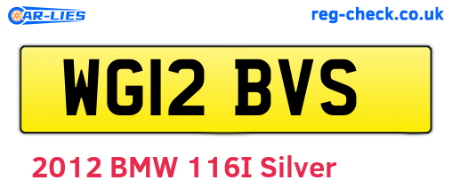 WG12BVS are the vehicle registration plates.