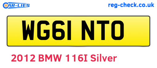 WG61NTO are the vehicle registration plates.