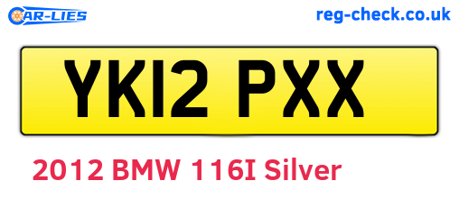 YK12PXX are the vehicle registration plates.