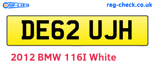 DE62UJH are the vehicle registration plates.