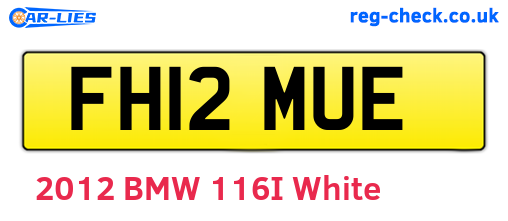 FH12MUE are the vehicle registration plates.