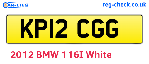 KP12CGG are the vehicle registration plates.