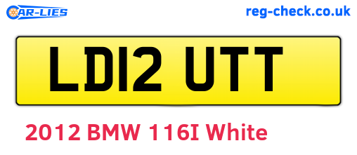 LD12UTT are the vehicle registration plates.