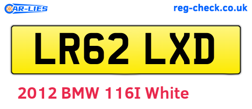 LR62LXD are the vehicle registration plates.