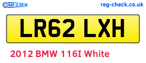 LR62LXH are the vehicle registration plates.