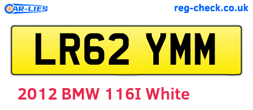 LR62YMM are the vehicle registration plates.