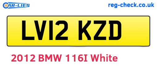 LV12KZD are the vehicle registration plates.