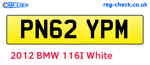 PN62YPM are the vehicle registration plates.