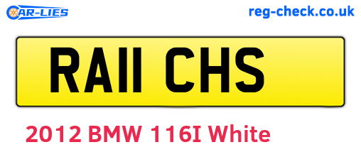 RA11CHS are the vehicle registration plates.