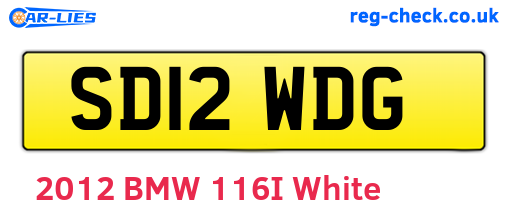 SD12WDG are the vehicle registration plates.