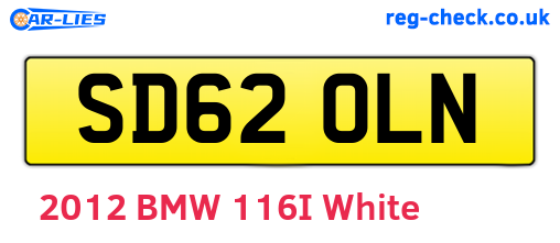 SD62OLN are the vehicle registration plates.