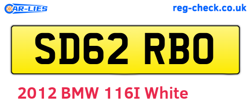 SD62RBO are the vehicle registration plates.