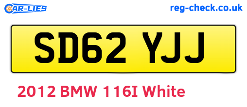 SD62YJJ are the vehicle registration plates.