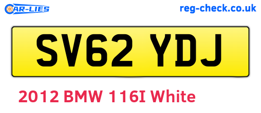 SV62YDJ are the vehicle registration plates.