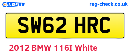SW62HRC are the vehicle registration plates.
