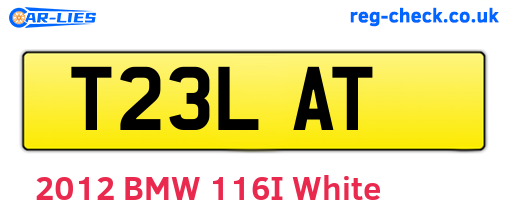 T23LAT are the vehicle registration plates.