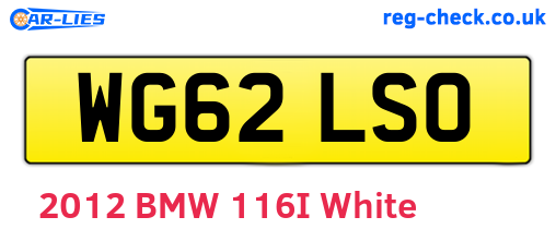 WG62LSO are the vehicle registration plates.