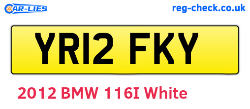 YR12FKY are the vehicle registration plates.