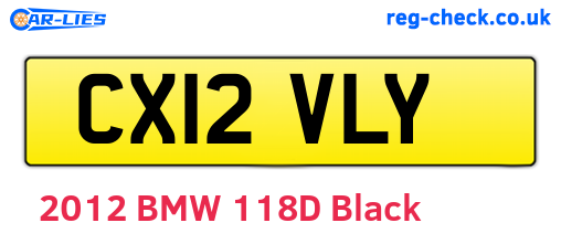 CX12VLY are the vehicle registration plates.