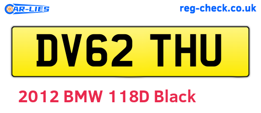 DV62THU are the vehicle registration plates.
