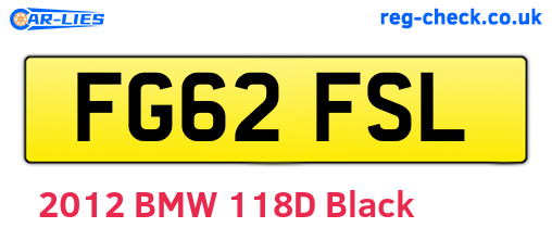 FG62FSL are the vehicle registration plates.