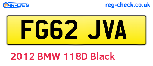 FG62JVA are the vehicle registration plates.