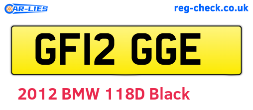 GF12GGE are the vehicle registration plates.