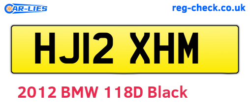 HJ12XHM are the vehicle registration plates.