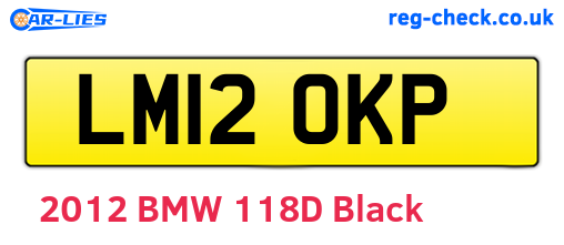LM12OKP are the vehicle registration plates.