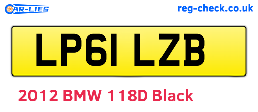 LP61LZB are the vehicle registration plates.