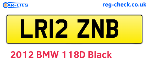 LR12ZNB are the vehicle registration plates.