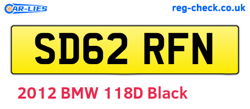 SD62RFN are the vehicle registration plates.