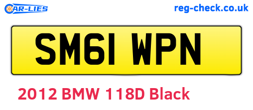 SM61WPN are the vehicle registration plates.