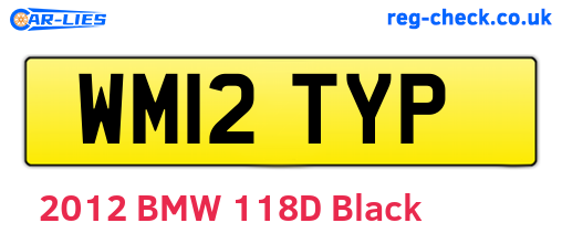 WM12TYP are the vehicle registration plates.