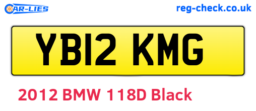 YB12KMG are the vehicle registration plates.