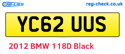 YC62UUS are the vehicle registration plates.