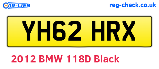 YH62HRX are the vehicle registration plates.
