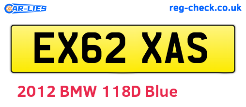 EX62XAS are the vehicle registration plates.